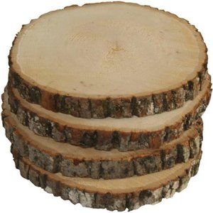 4 Pack Basswood Round Rustic Wood, Unsanded, 9-11" Diameter (Large) Excellent